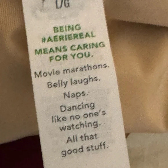 AA-574 Aerie‎ NWOT Cheeky Metallic Gold Summer Swim Bottoms Size L - Picture 6 of 11